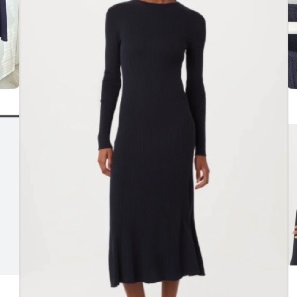 FRANK & OAK Navy Blue Knit dress L NWT